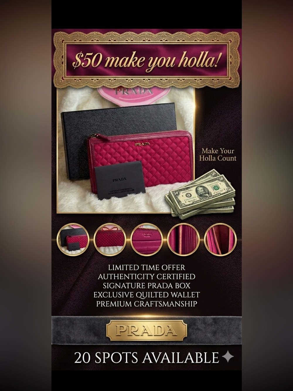 Buy a $50 live item and you are in